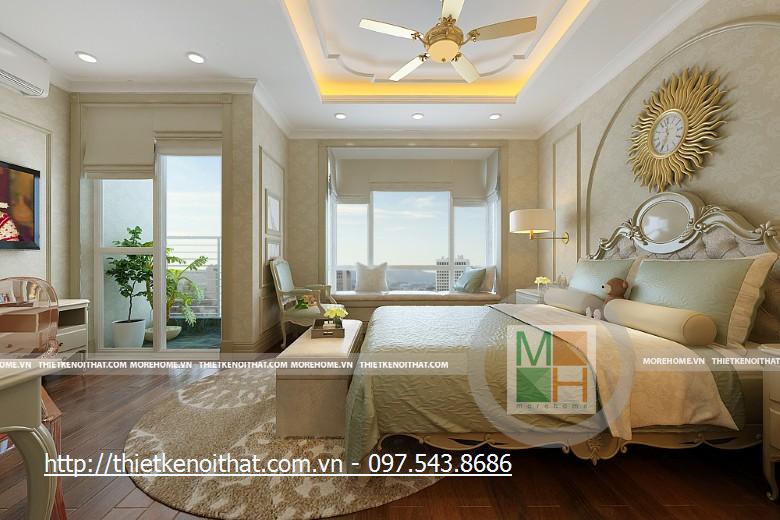 Thiết kế nội thất chung cư tân cổ điển RiverSide Sài Gòn - Nhà Anh Lưu